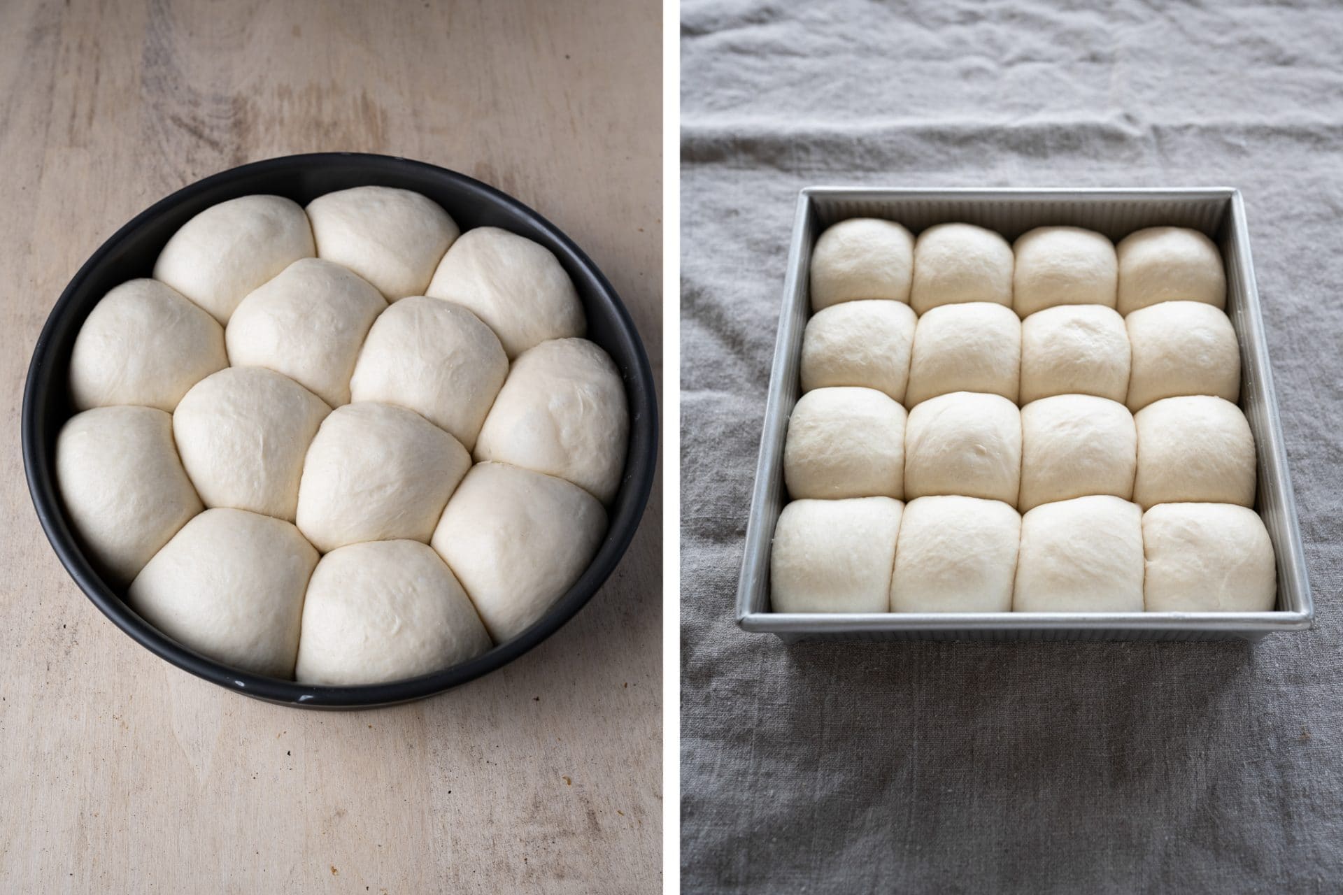 Sourdough rolls baking pan comparison